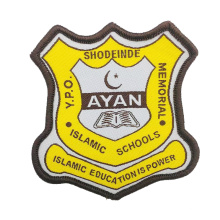 Cheap Textile Patches Customized Name Logo Machine Woven School Badges for Uniform